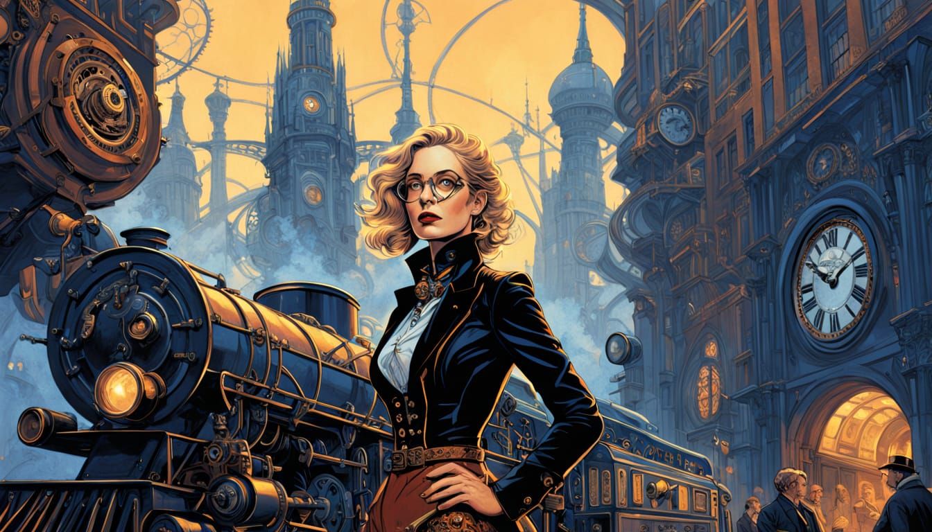 Steampunk Beauty in Victorian Era Inspired Gearwork