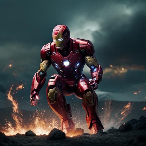 Iron Man Attacks: Cinematic Film Still