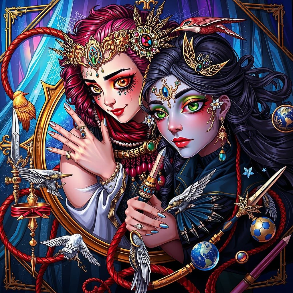 Abstract Expressionist Explosion of Color and Form