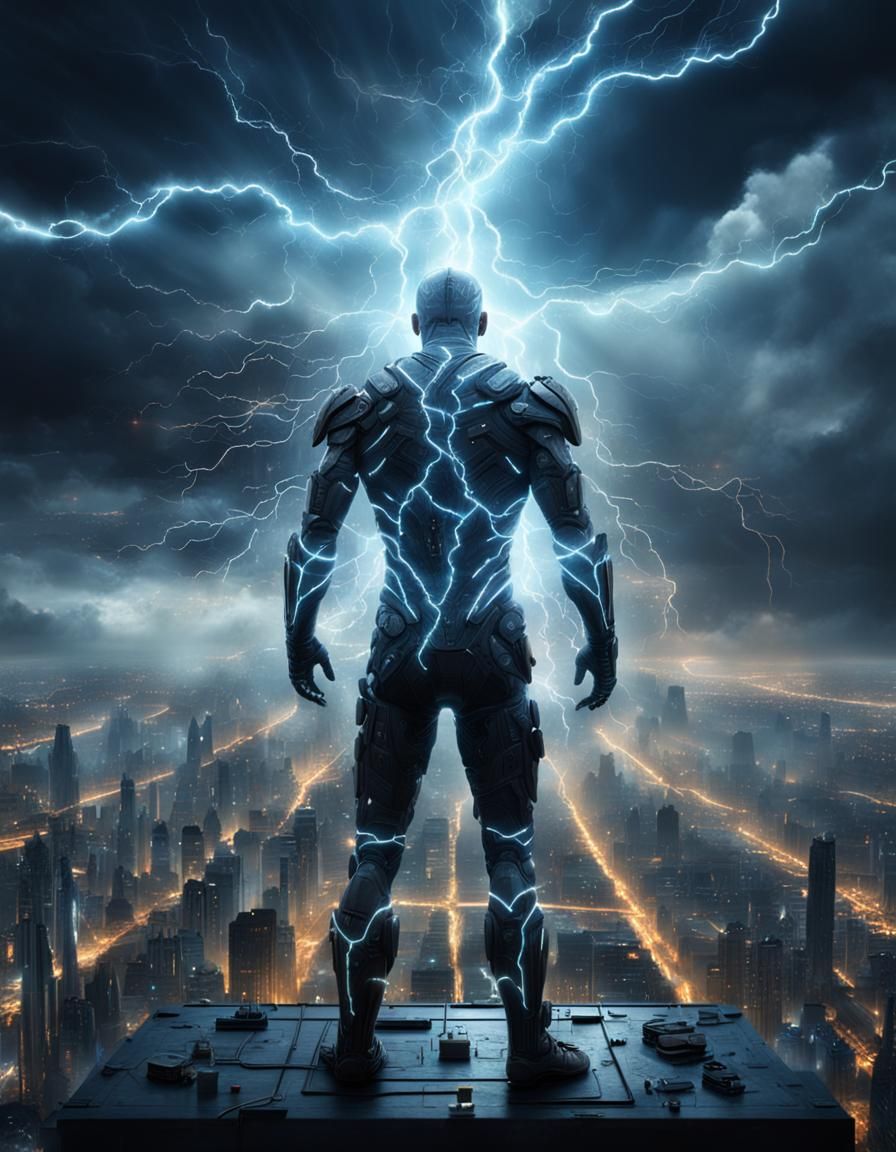Electric Man: Ultra HD Digital Matte Painting
