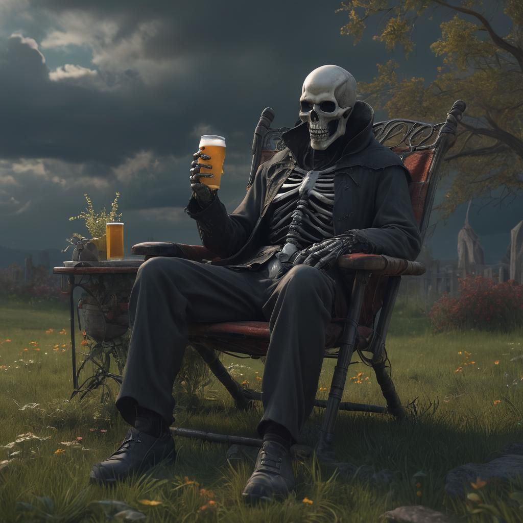 The Grim Reaper's Day Off: A Digital Masterpiece