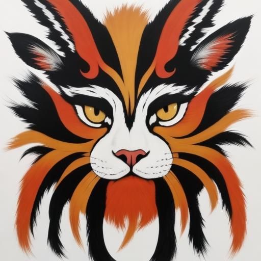 Abstract Black and White AI Art