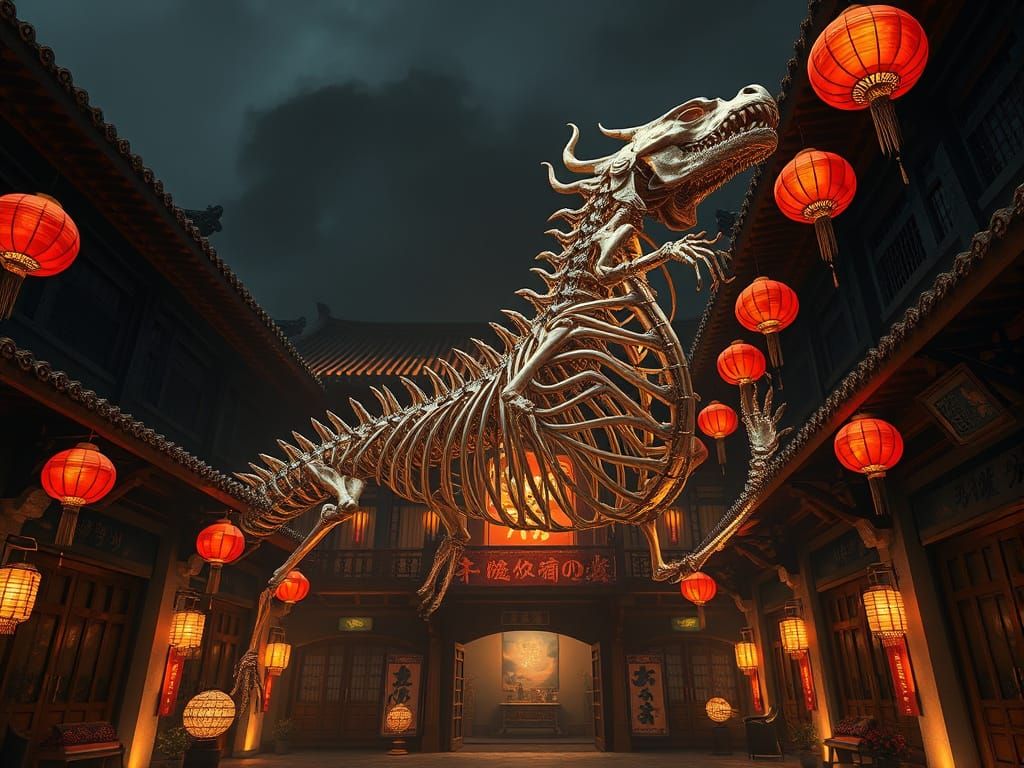 Dragonbone Courtyard in Vibrant Digital Color