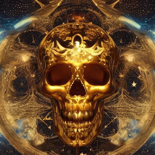 Gold skull