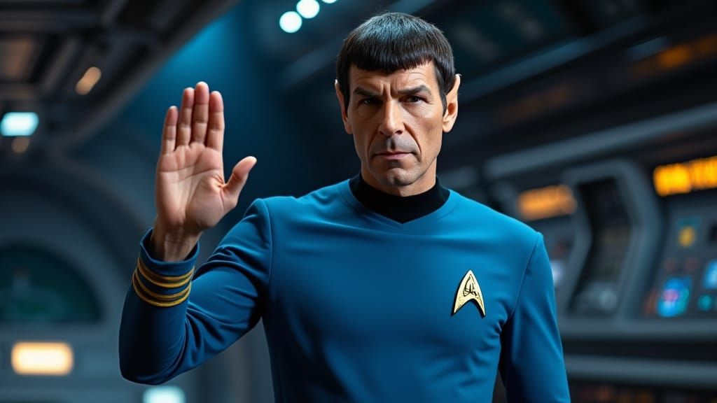 Hyperrealistic Portrait of Spock on Starship