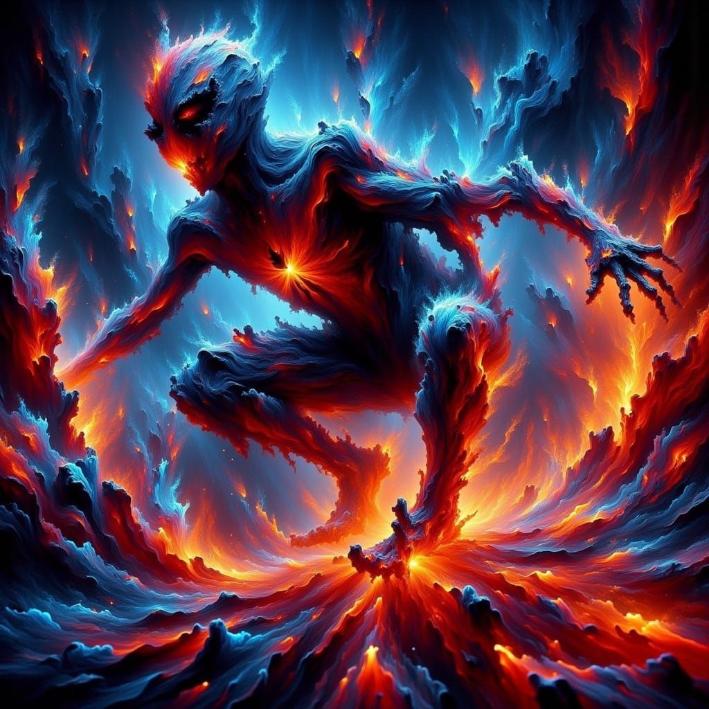 Spiderman Web-Slinging Through Cyberpunk Cityscape