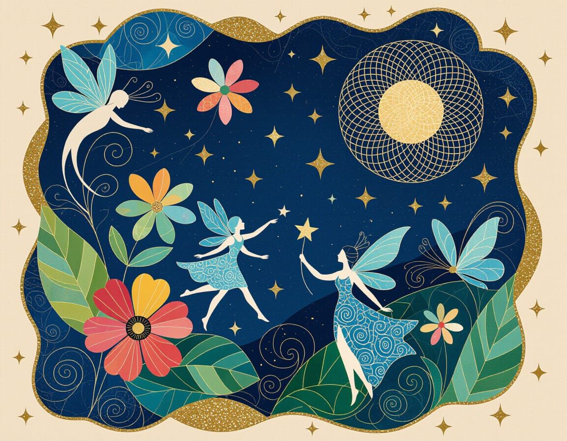 Abstract Midsummer Night's Dream Digital Collage