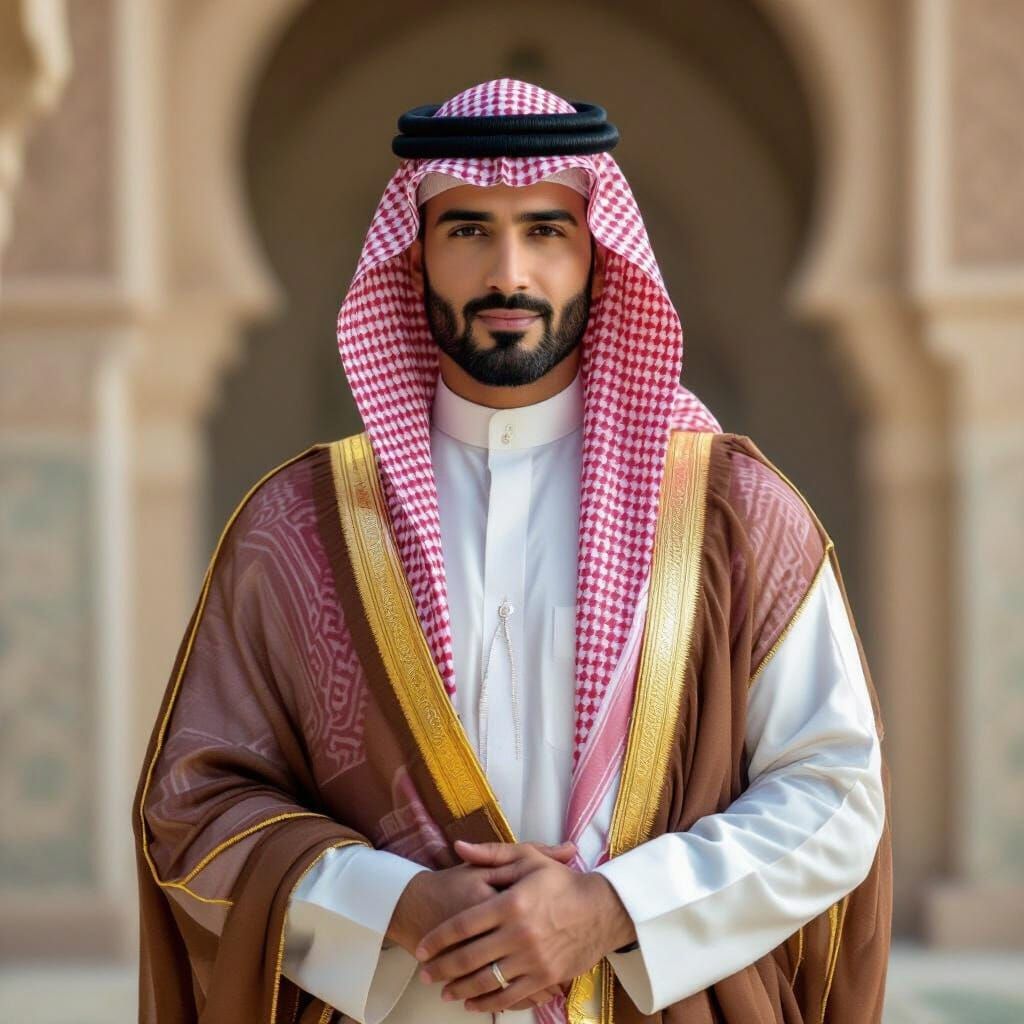 Majed Al-Kadwani in Traditional Middle Eastern Attire