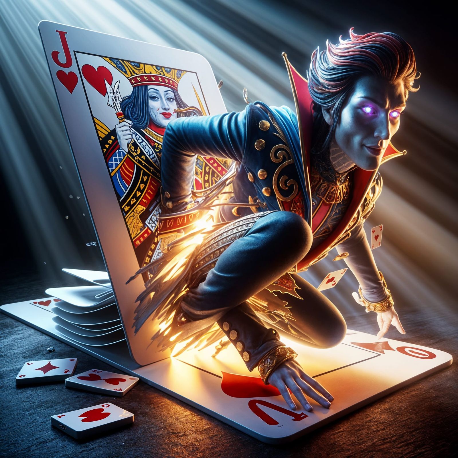 Radiant Jack of Hearts 3D Portrait in UHD
