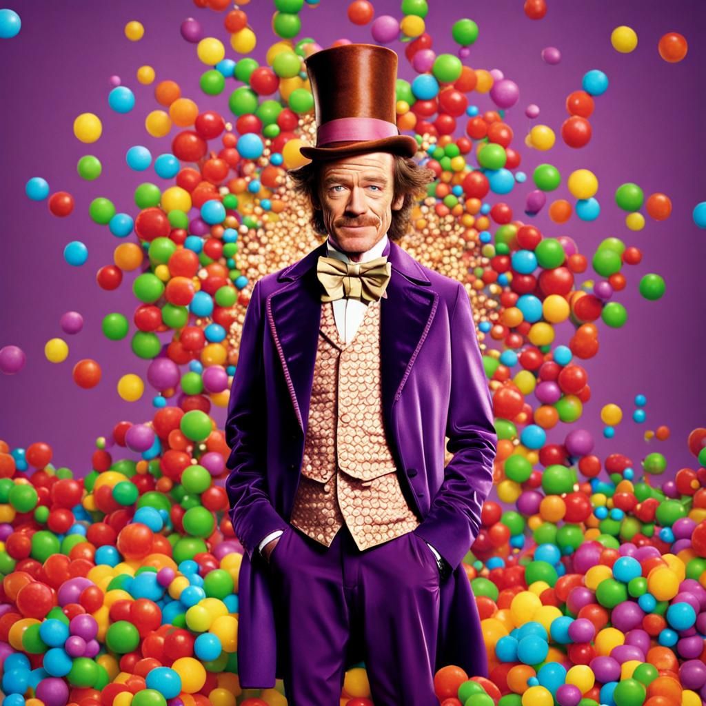 Bryan Cranston as Willy Wonka: AI Portrait