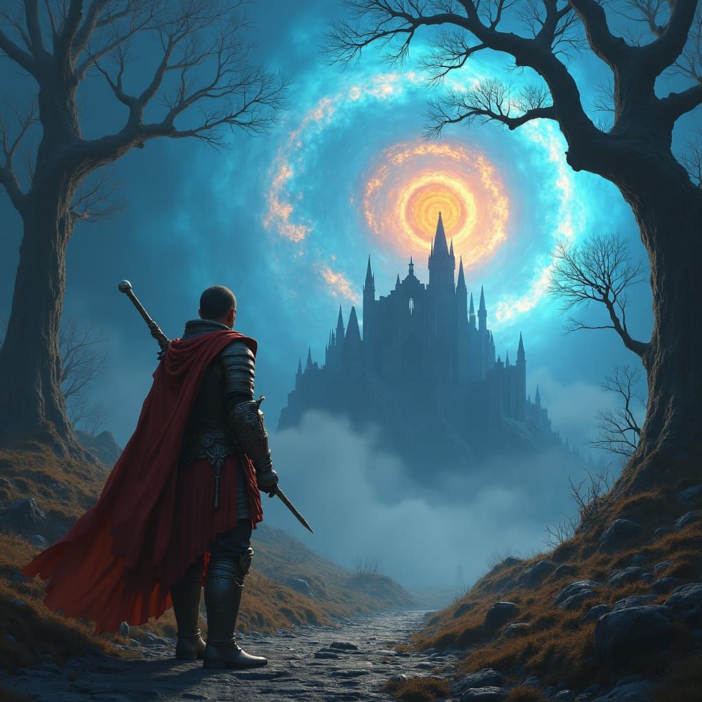 Mystical Forest Warrior in Earth-Toned Armor