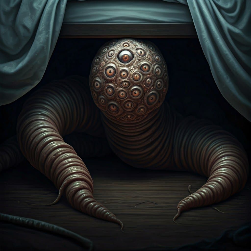Eldritch Horror Creature Lurks in Dark Underbed Space