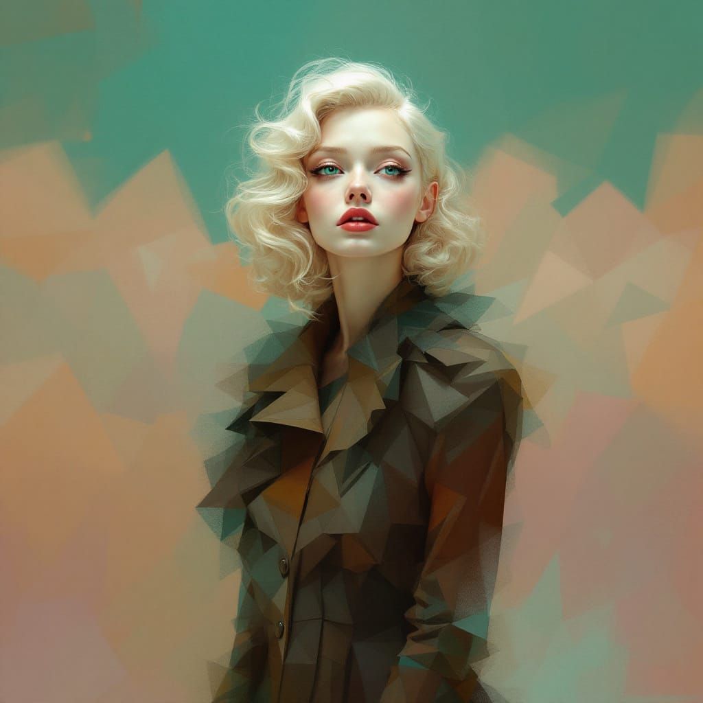 1950s Pin-Up Woman Amidst Enchanted Stillness