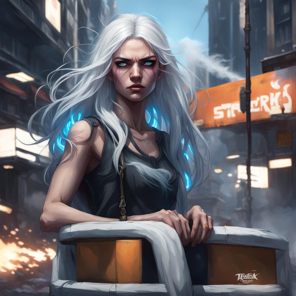 Immortal Girl Portrait in Hyperdetailed Concept Art