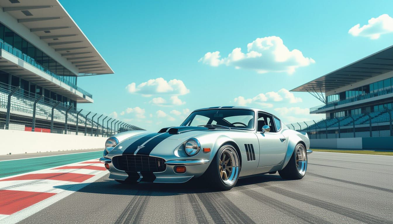 Retro-Modern Triumph GT6 Sports Car with Daytona Stripes