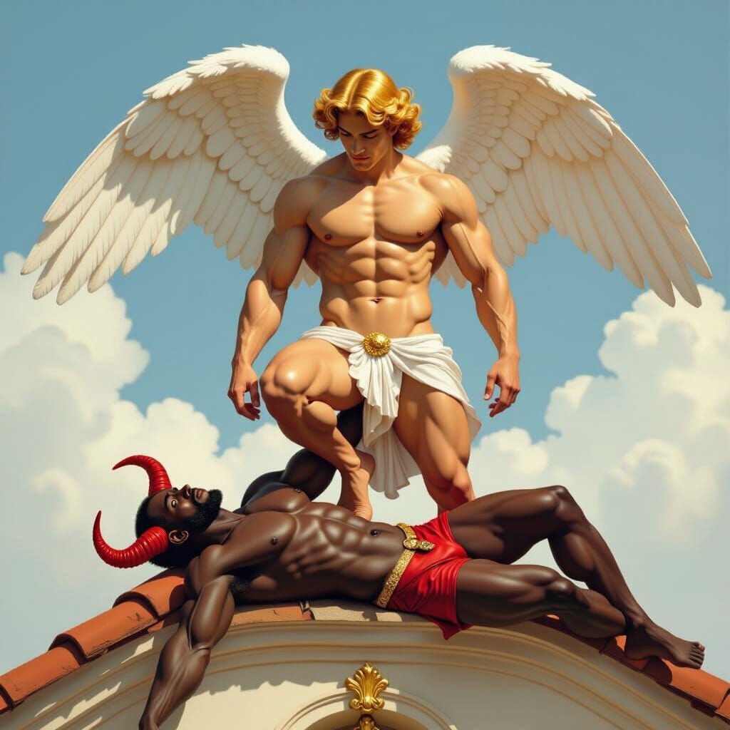 Angelic Victory in Renaissance Style