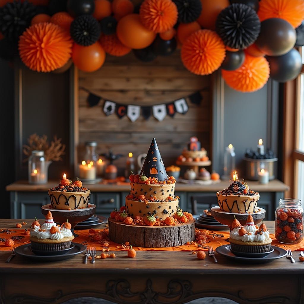 Spooky Birthday Party Scene