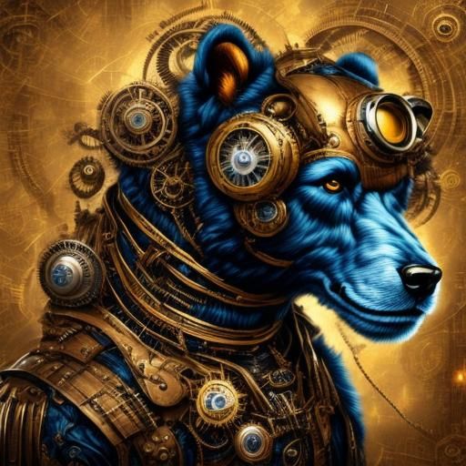 Steampunk Clockwork Teddy Bear in High Resolution