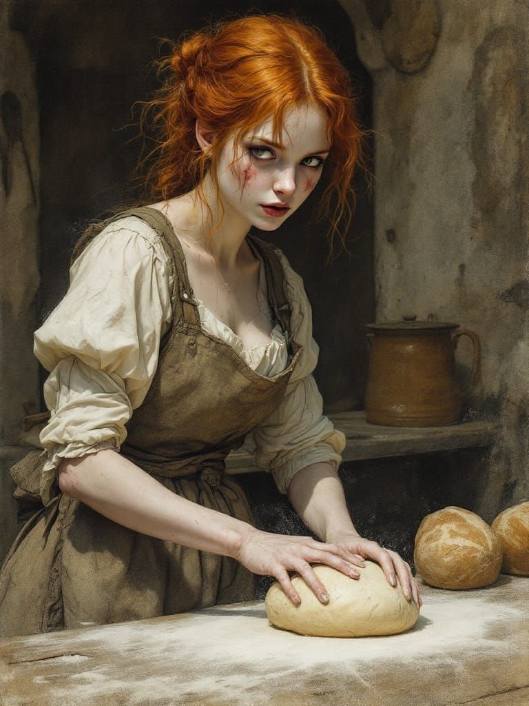 Redhead Baker's Spectral Victorian Gothic Kitchen