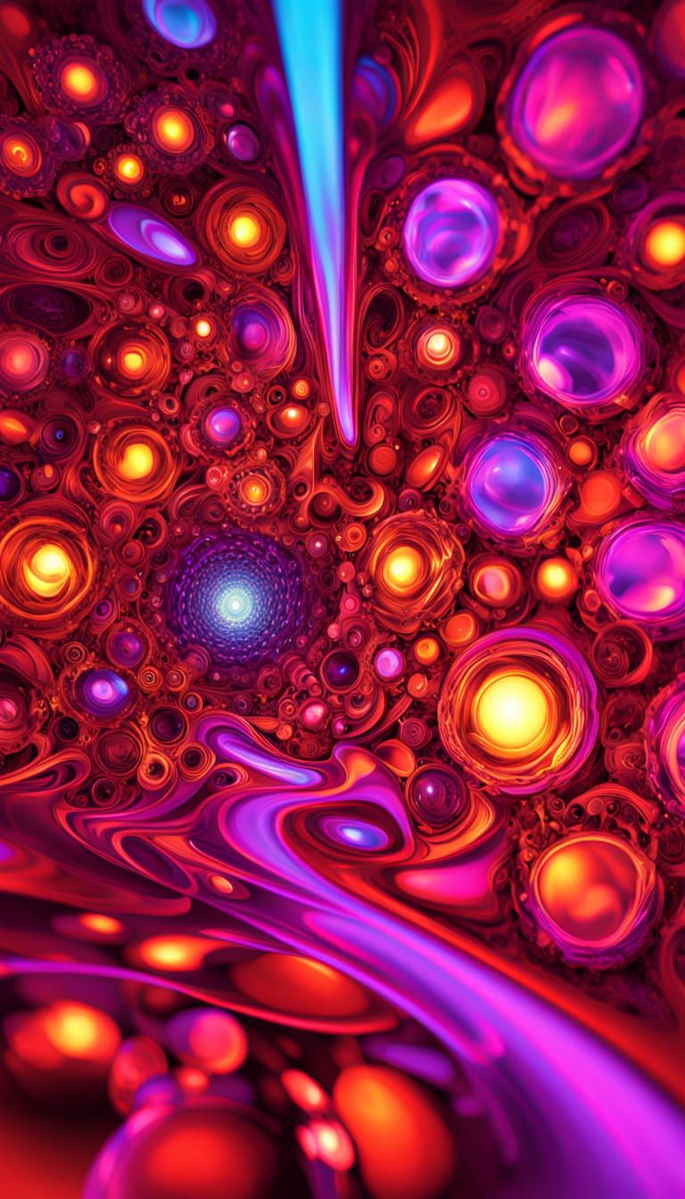 Psychedelic Splash Art: A Vibrant Digital Masterpiece