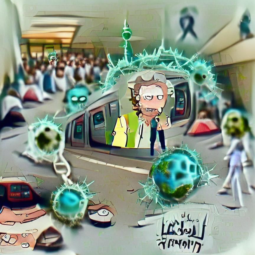 Liminal Rick Glitch Art Illustration