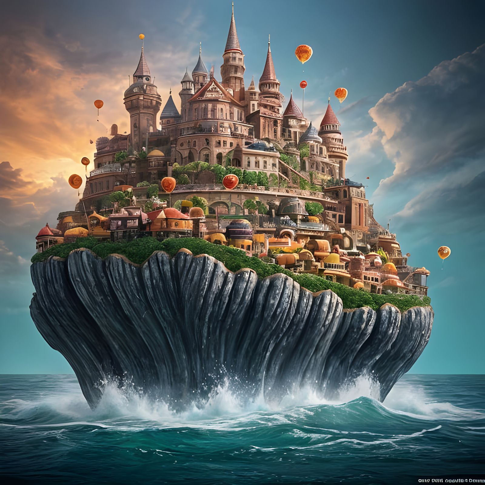 Fantasy Pizza Diner in Detailed Matte Painting