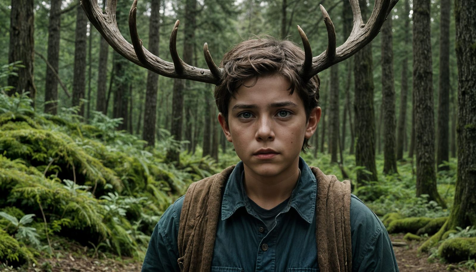 Mysterious Boy with Antlers