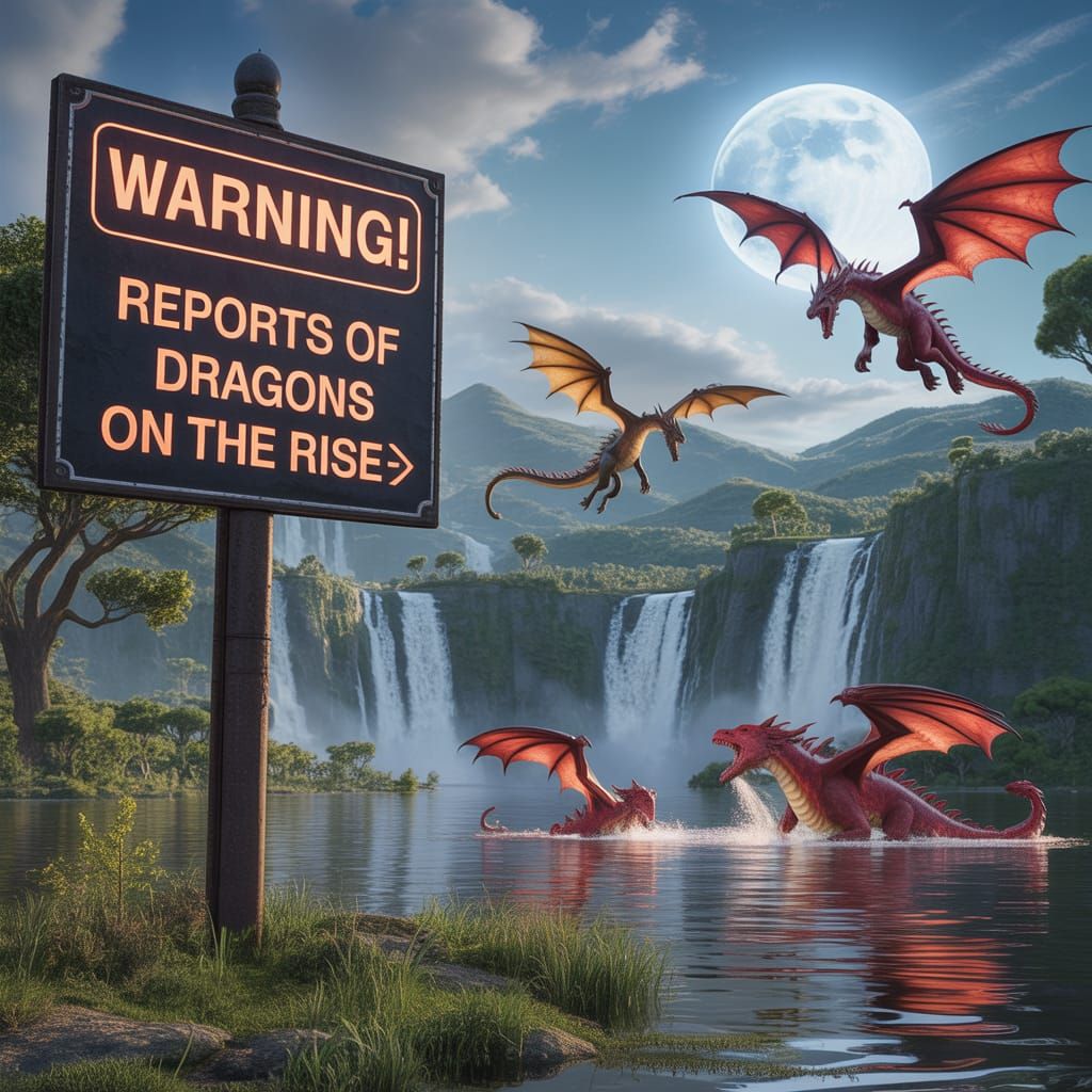 Dragons Soaring Under the Moon: A Warning Sign