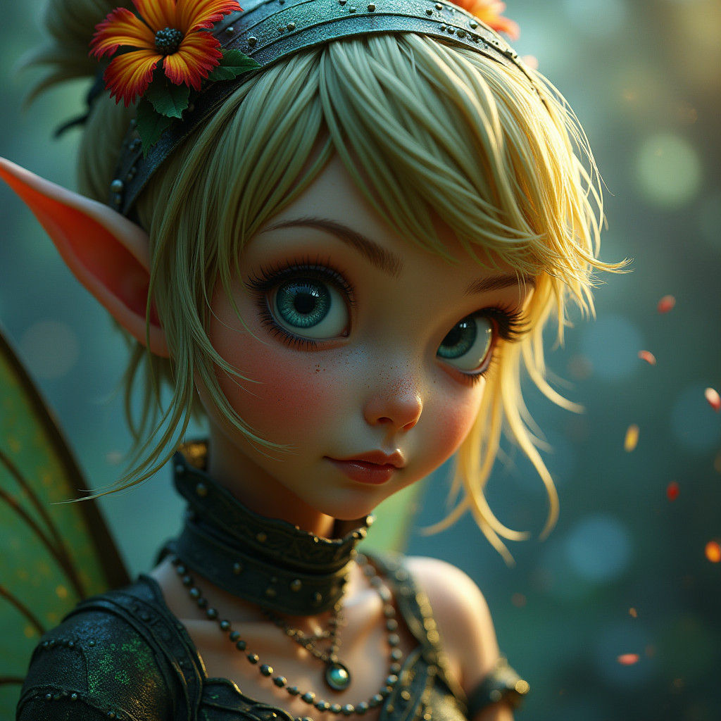 Gothic Tinkerbell in Photorealistic 3D