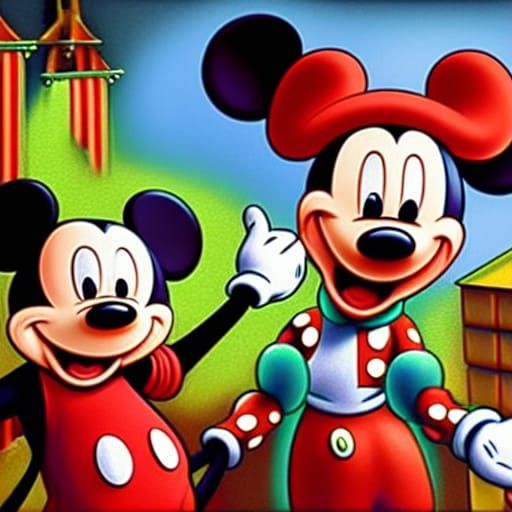 Scary Mickey Mouse Horror Concept Art