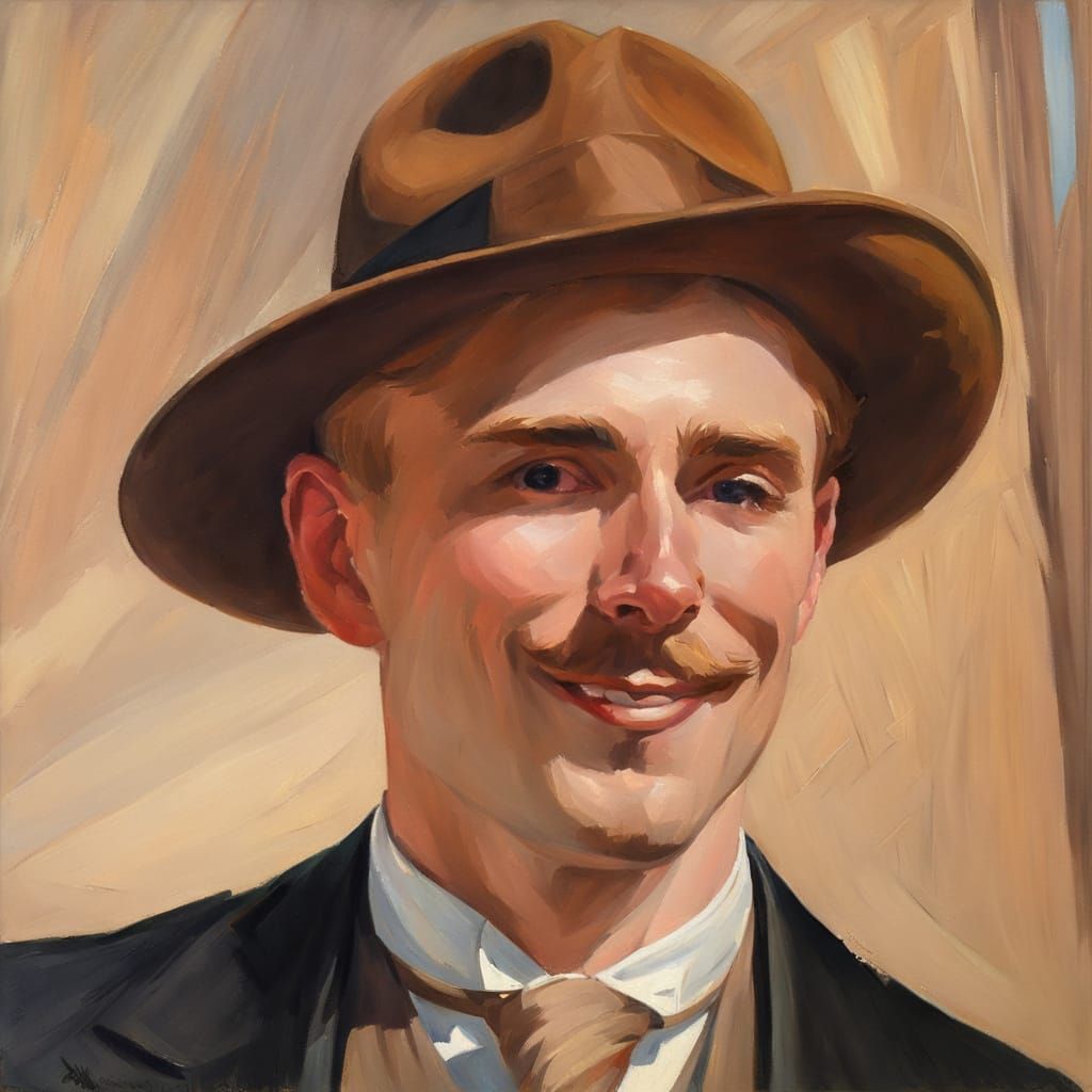 Dashing Gentleman in Elegant Attire