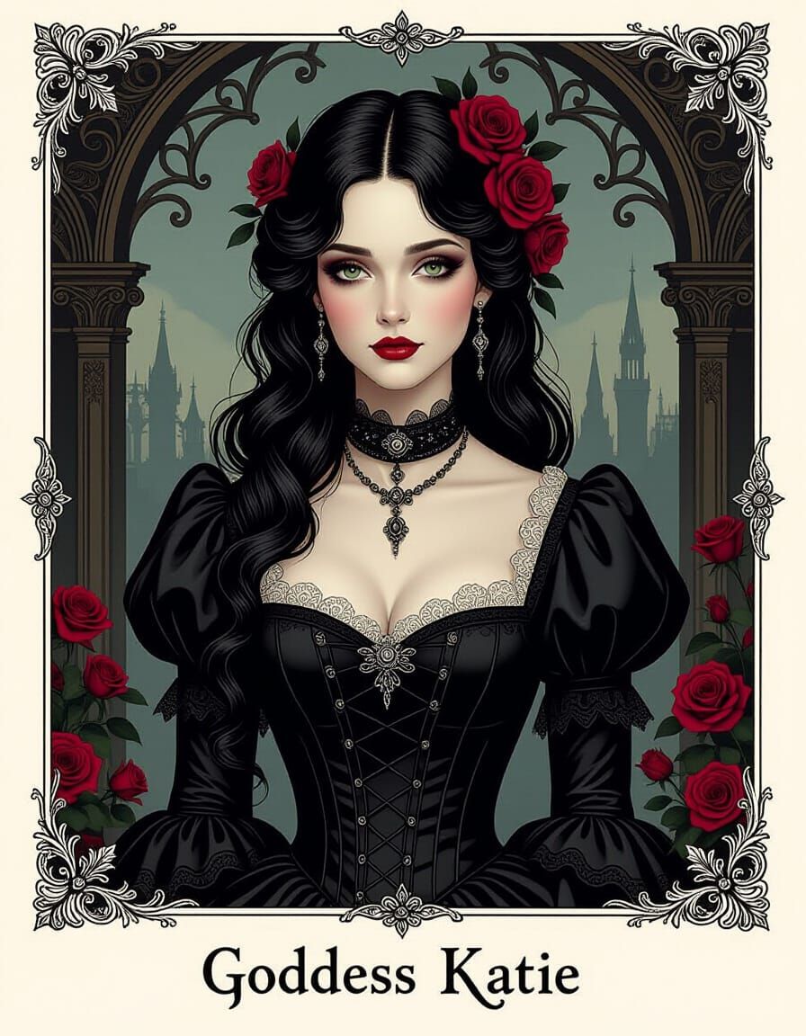 Gothic Romance Portrait of Goddess Katie