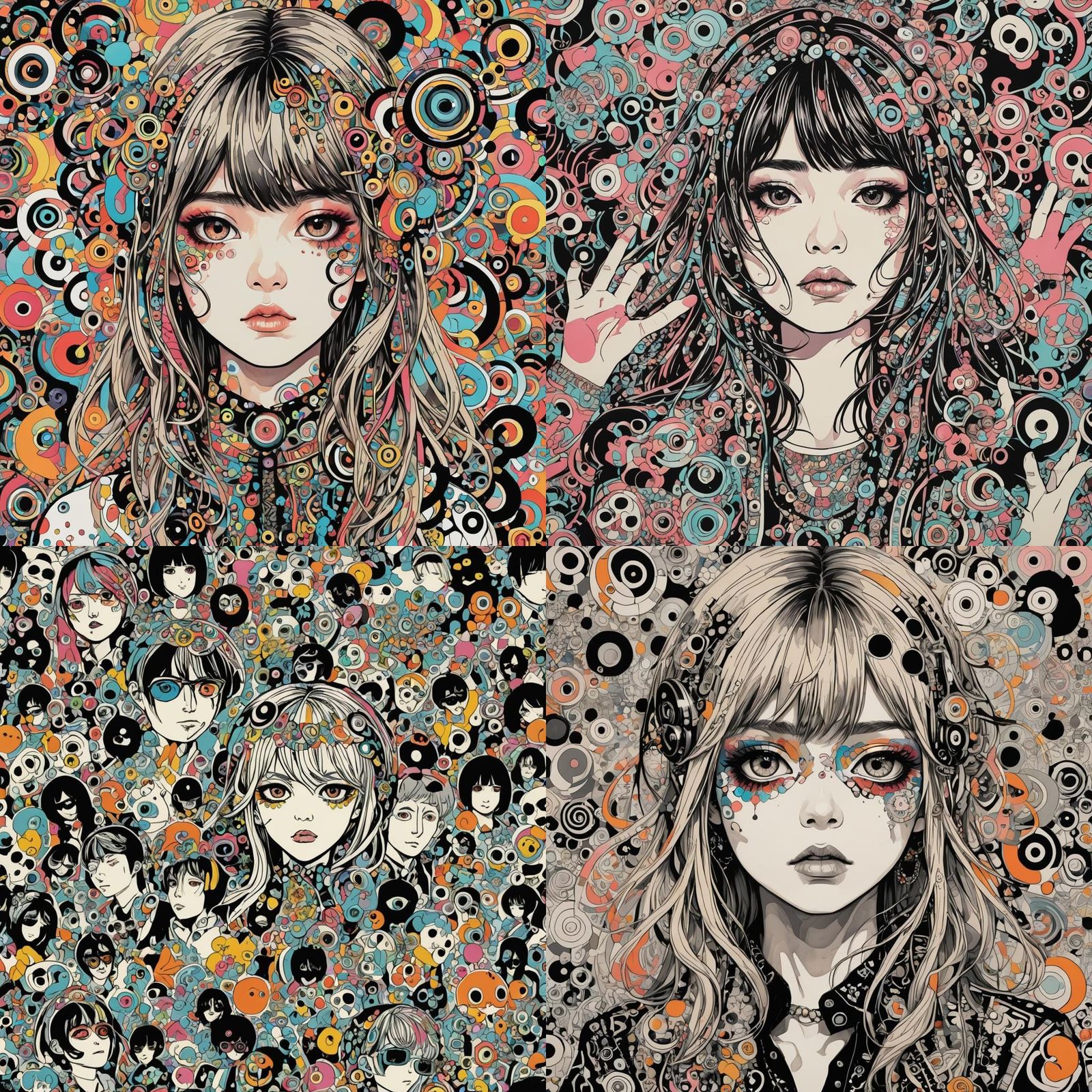 Psychedelic Abstract Art with Vibrant Colors