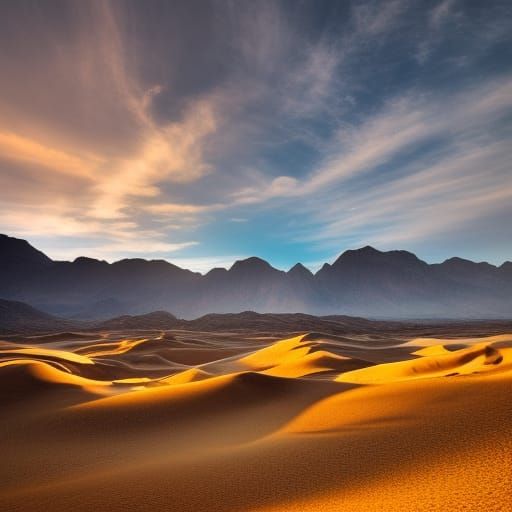 Hyperrealistic Landscape: Mountains, Forests, and Dunes