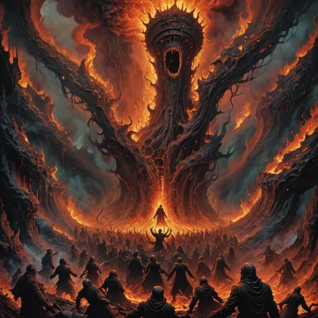 Infernal Soul Tornado: A Dark Fantasy Hellscape