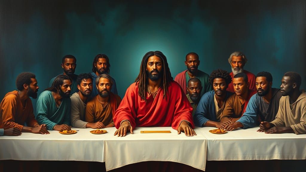 Black Men Depicted in 'The Last Supper' Style