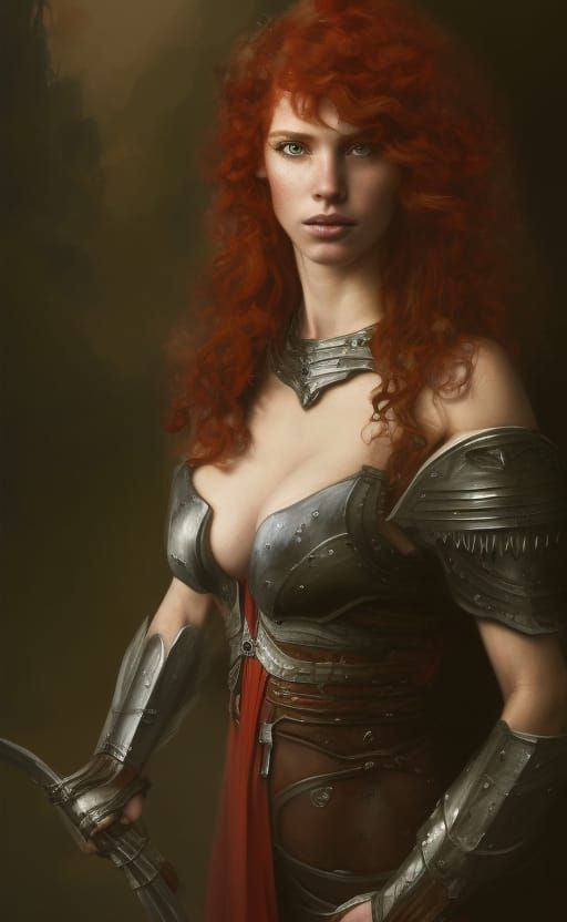 Lady Britomart: Dragon Slayer in Detailed Fantasy Art