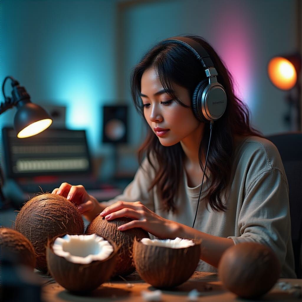 Filipina Foley Artist Crafts Sound with Coconut Shells