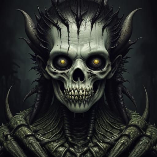 Grotesque Pustule Creature in Dark Gothic Horror Style