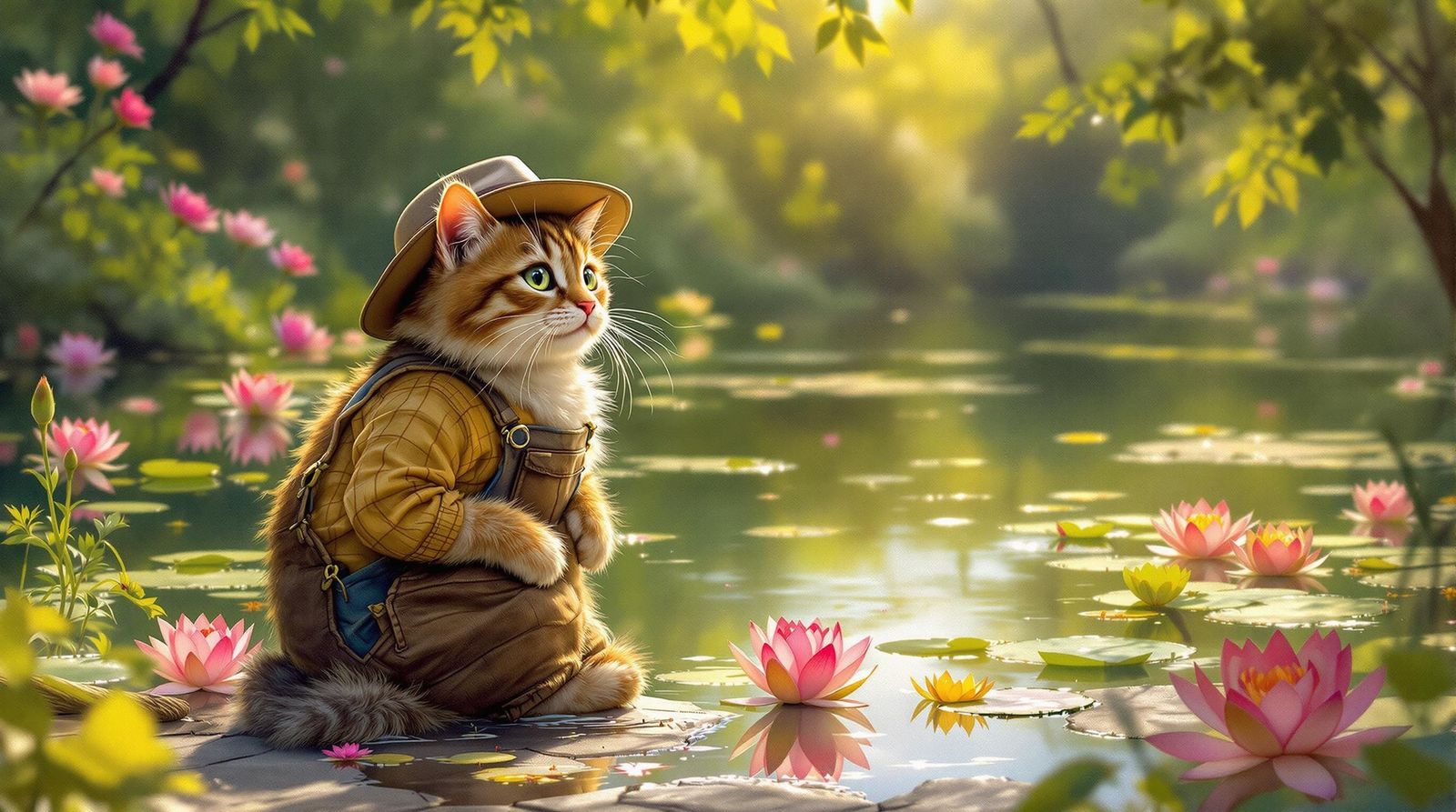 Sunny Cat Fisherman Portrait