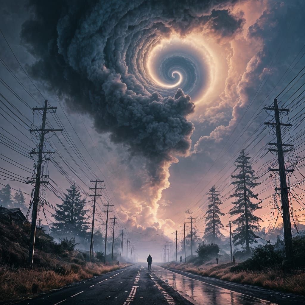 Isolated Colorful Fog on Black Background