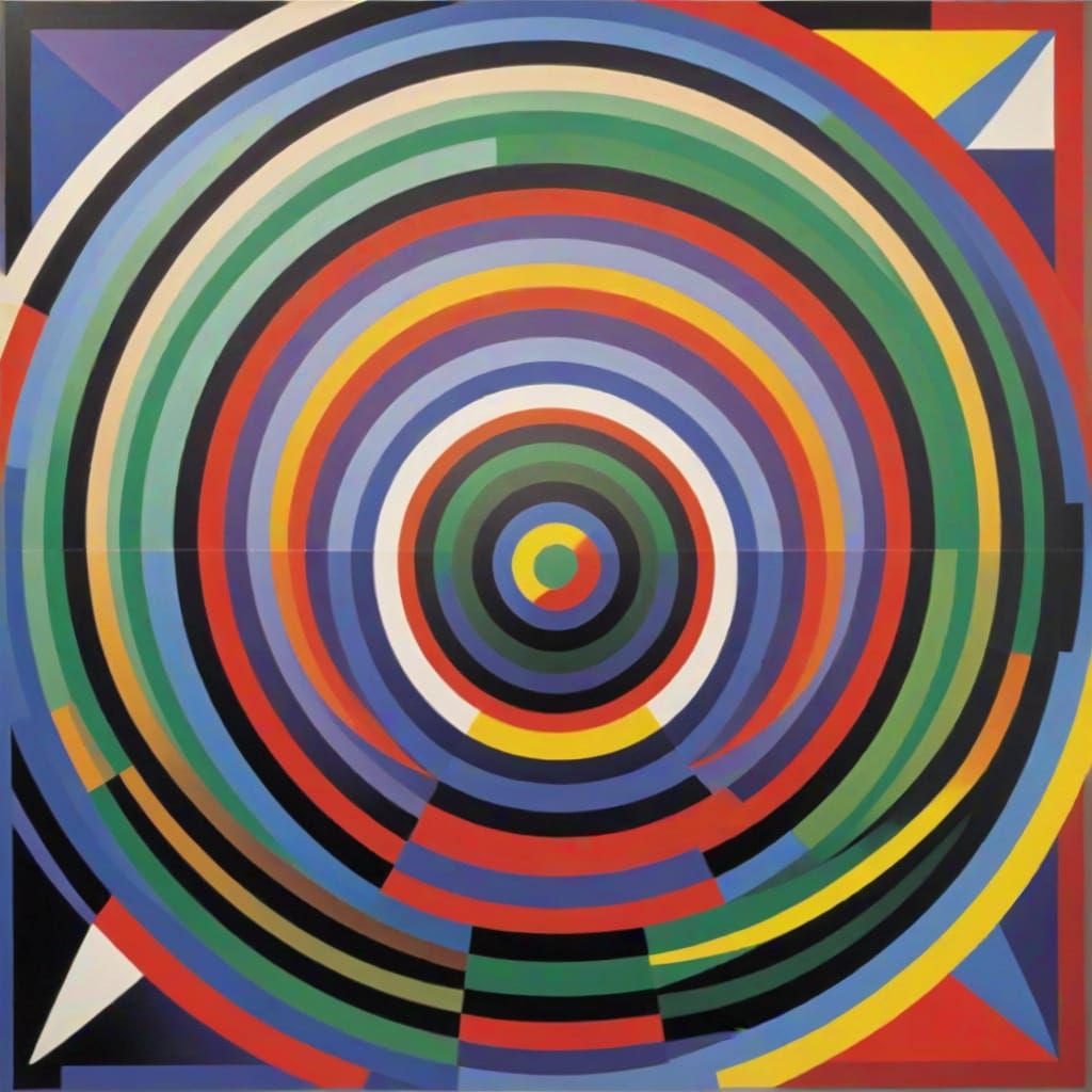 Optical Illusion Masterpiece with Geometric Patterns