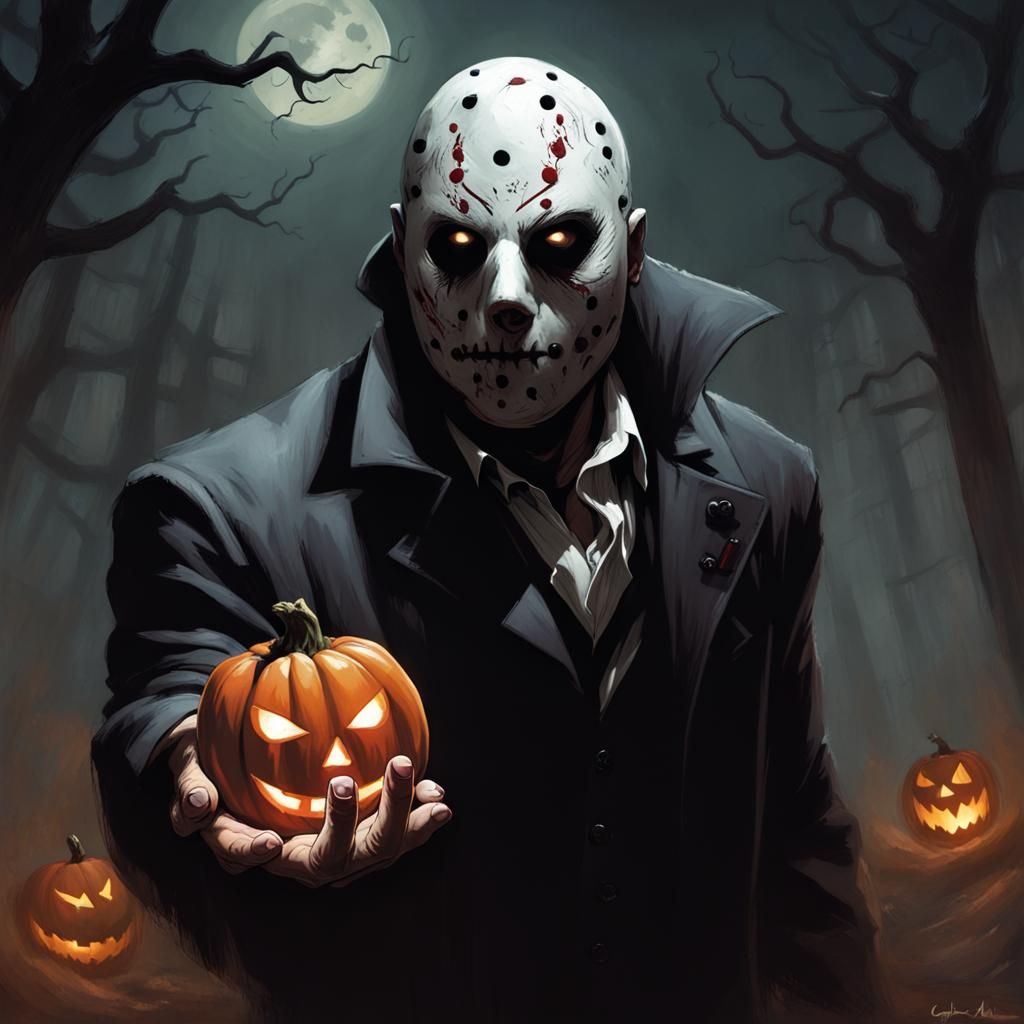 Sinister Halloween Hand Illustration in Dark Fantasy Style