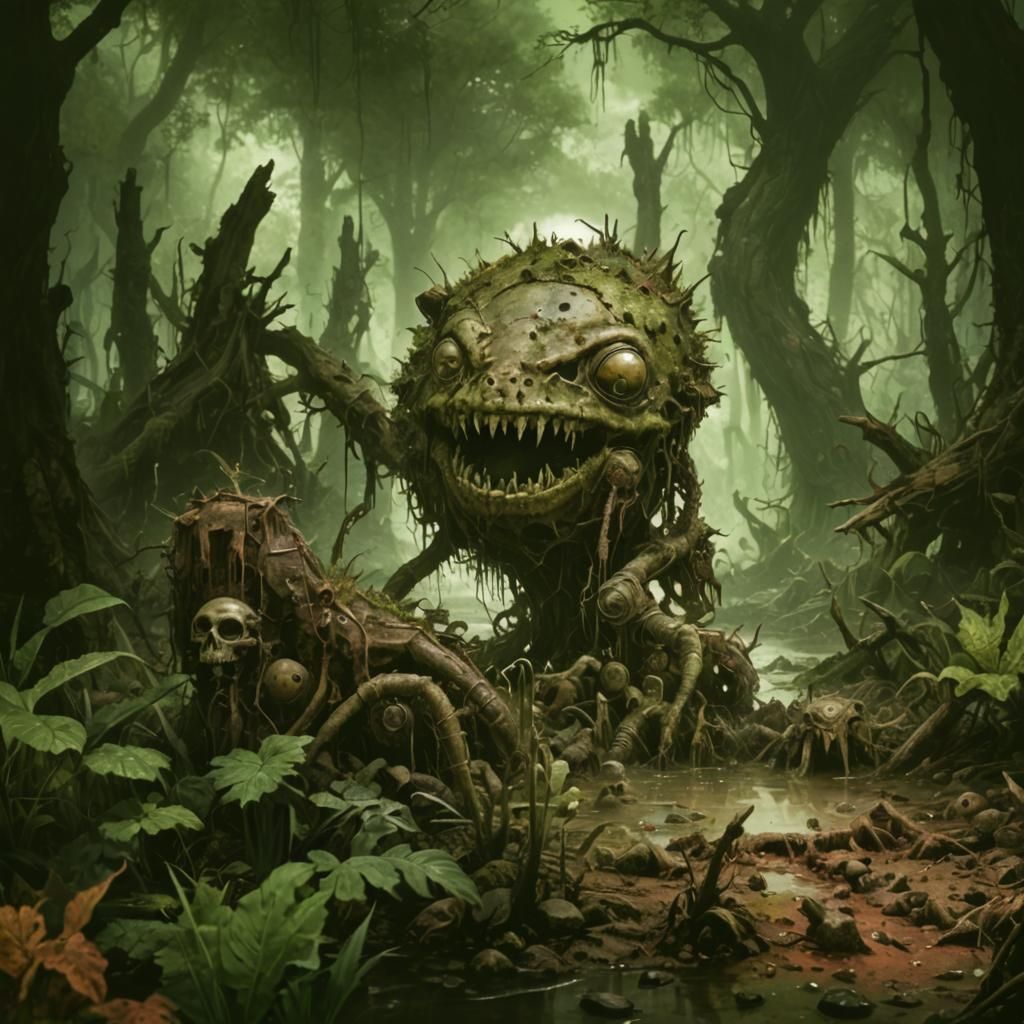 Wasteland Swamp: An AI Interpretation