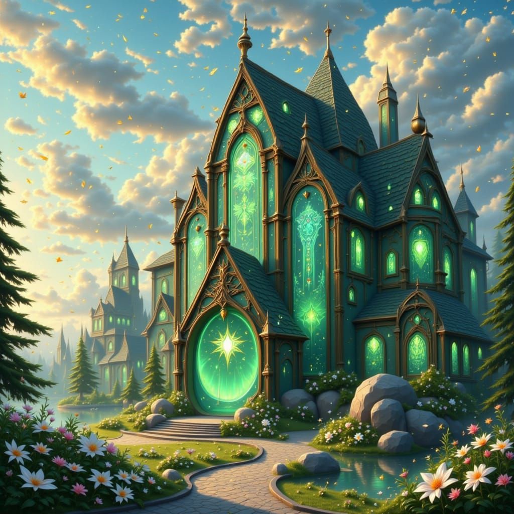 The new hotel, an emerald-and-ivory sprawling mansion with seven stories and two diagonal wings jutting out, glistens in...