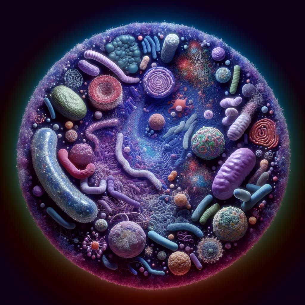 Microscopic View of Human Gut Microbiome