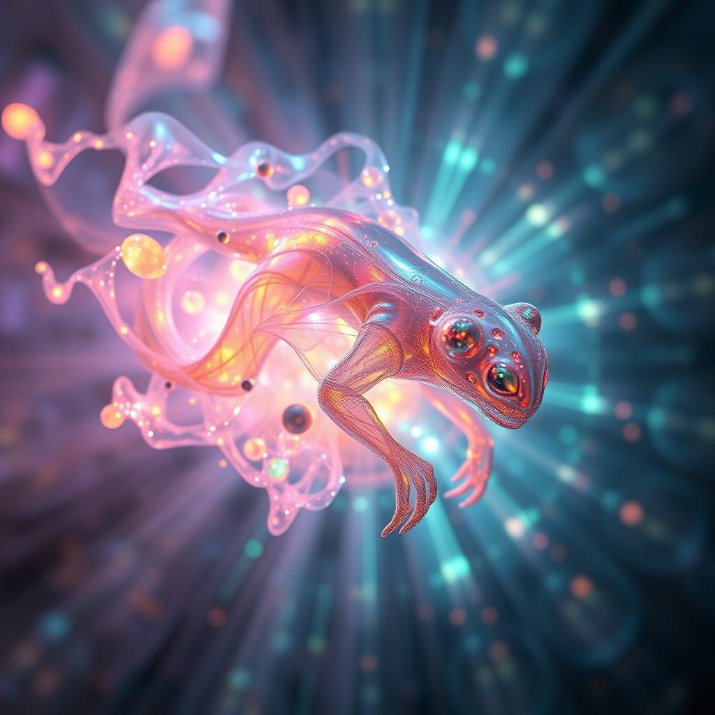 Ethereal 4D Entity Emerges from Quantum Flux