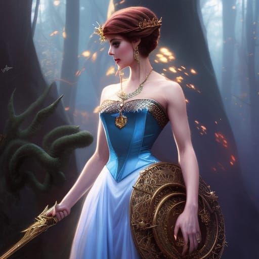 Fairy Queen Portrait in Ethereal Art Style