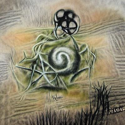 Aerial View of Intricate Crop Circle Formation
