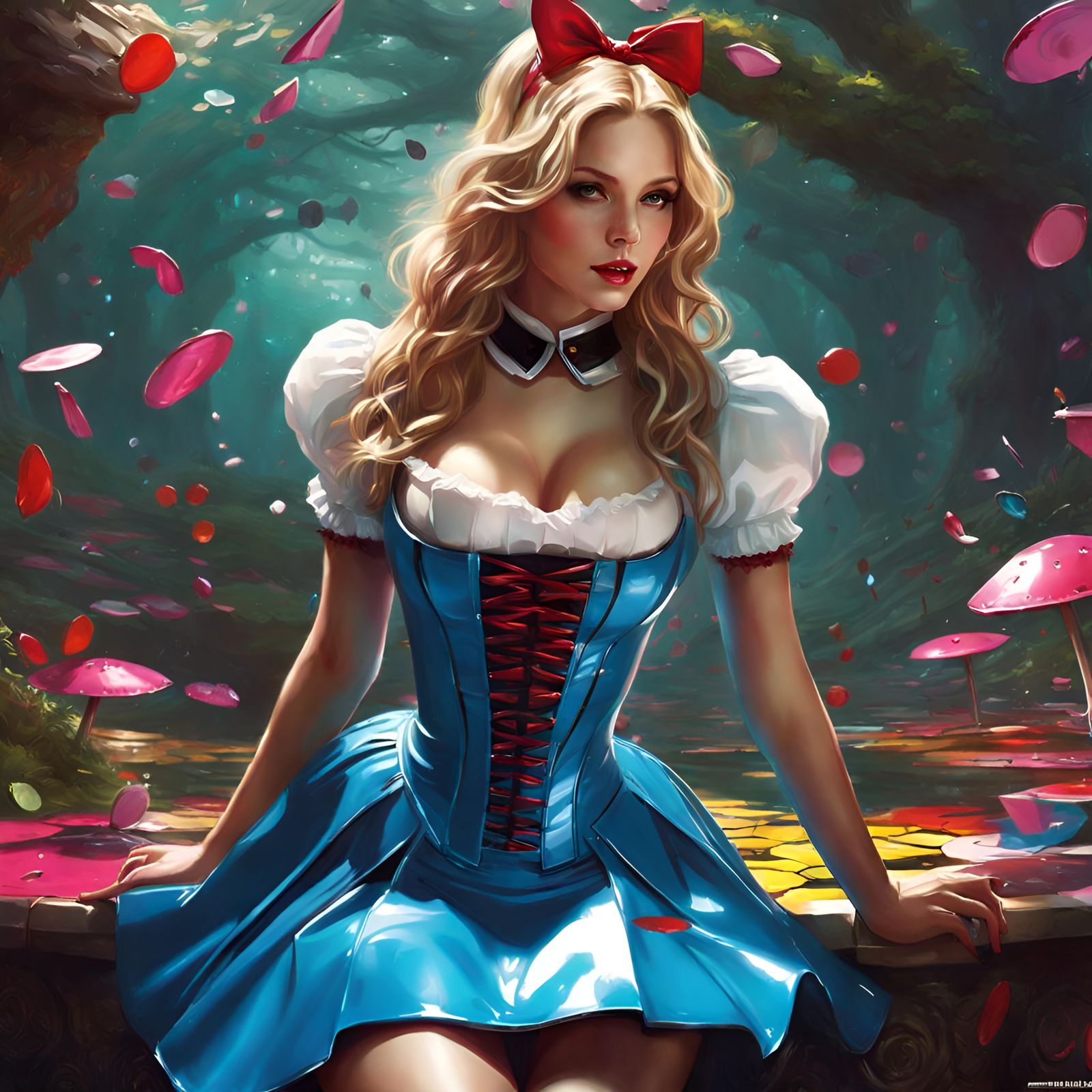 Alice in Wonderland in Hyperdetailed Digital Art